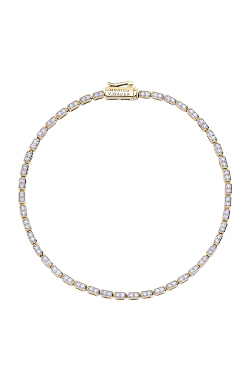 Monica Vinader Rectangular Diamond Tennis Bracelet