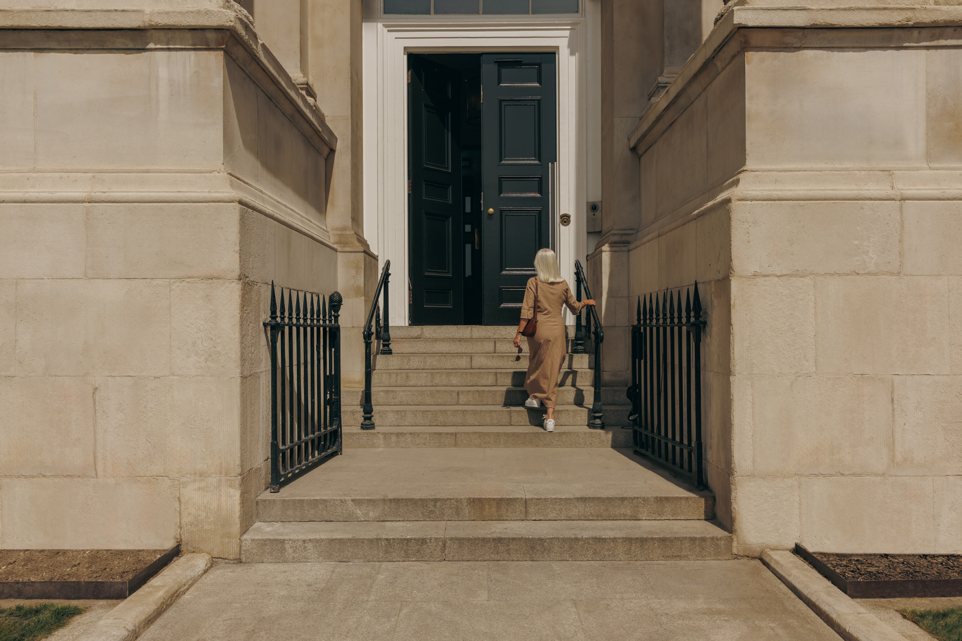 Supporters' House is accessed through a private door on Trafalgar Square