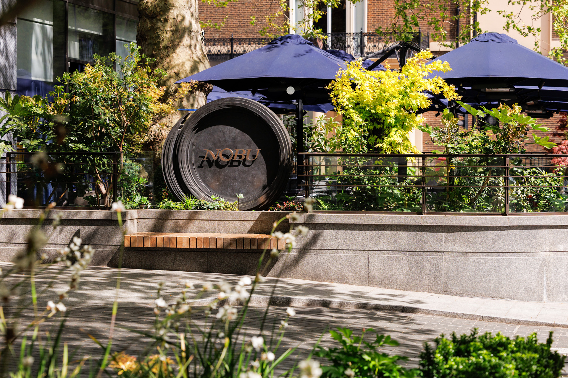 A summer terrace in London