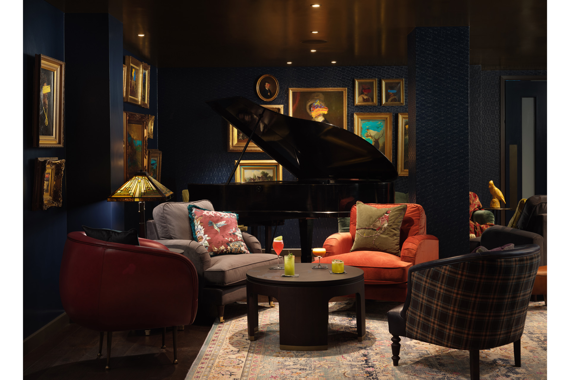 A members' club lounge in London