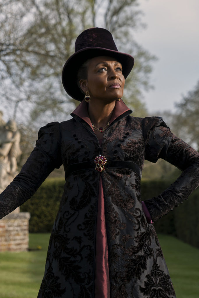 Adjoa Andoh as Lady Agatha Danbury in episode 102 of Queen Charlotte: A Bridgerton Story
