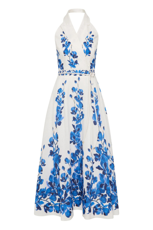 Blue floral dress