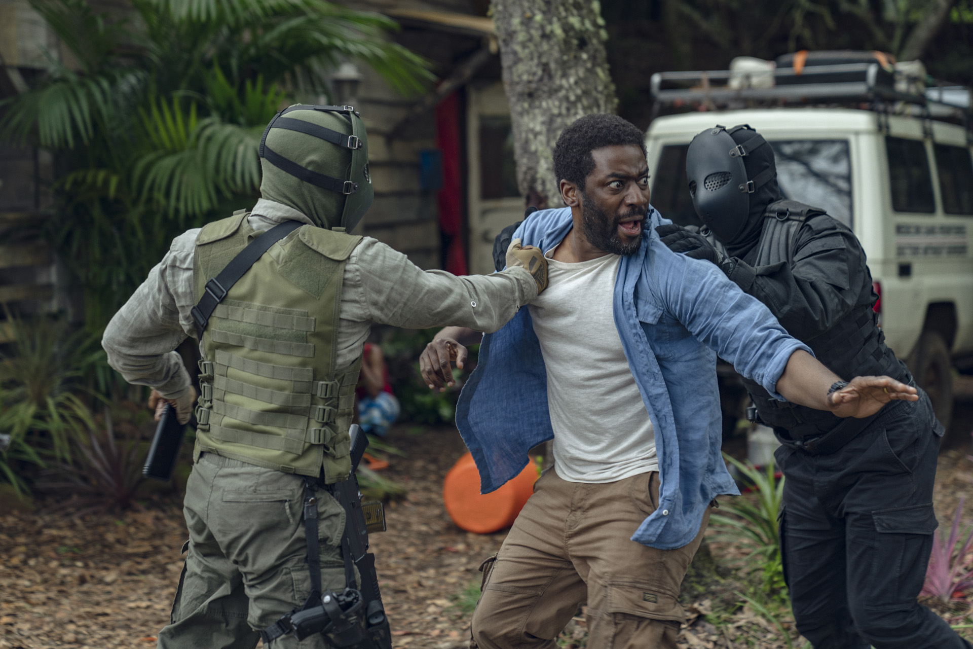 Ashley Thomas as Dr. Alex (Center) in Hostage