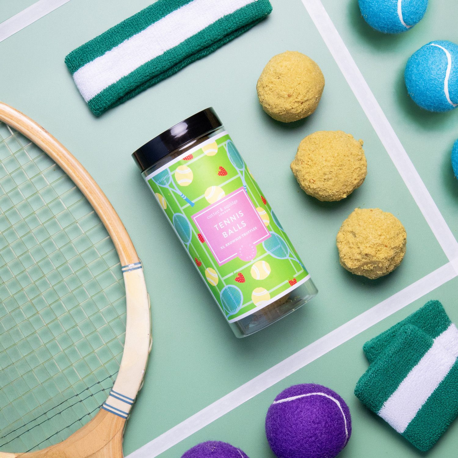 Tennis balls made of cake