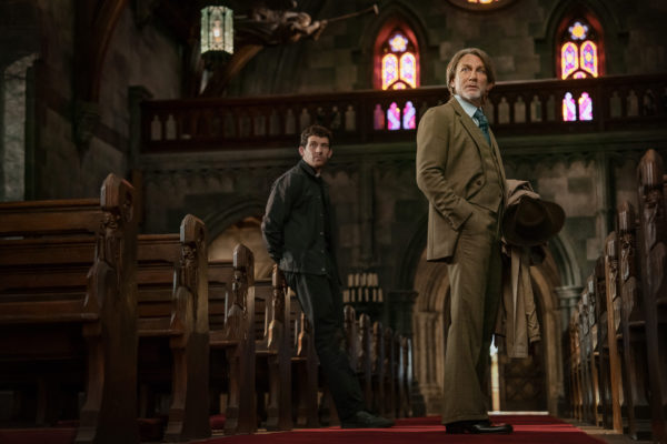 Josh O’Connor & Daniel Craig as Benoit Blanc in Wake Up Dead Man: A Knives Out Mystery.
