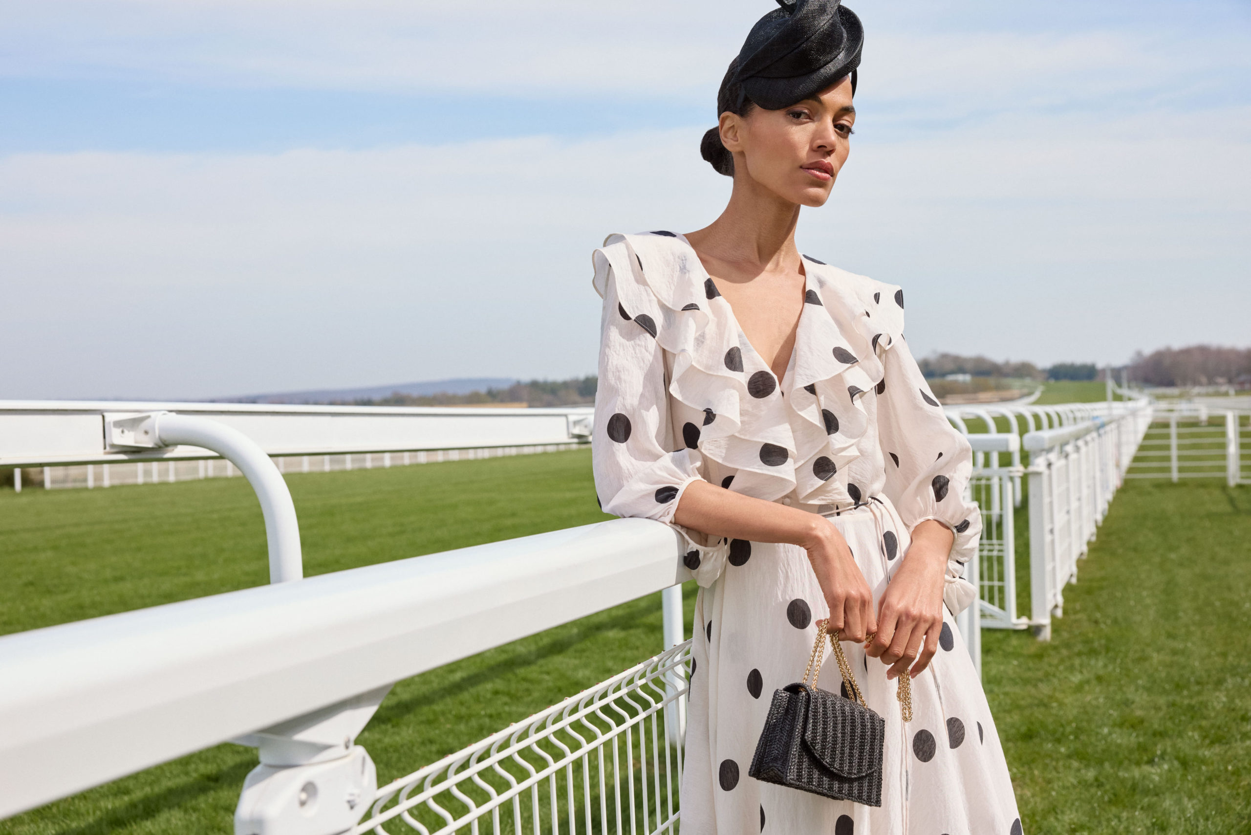 Woman on racecourse