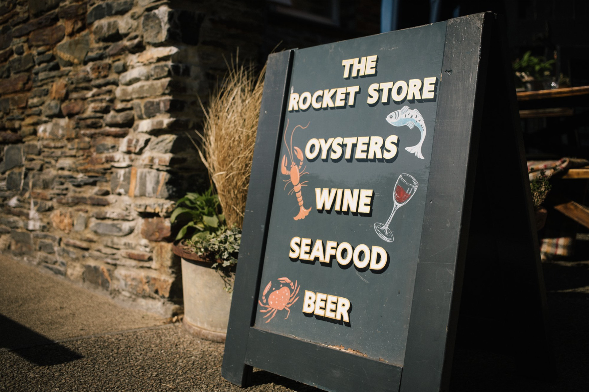 A-board outside The Rocket Store