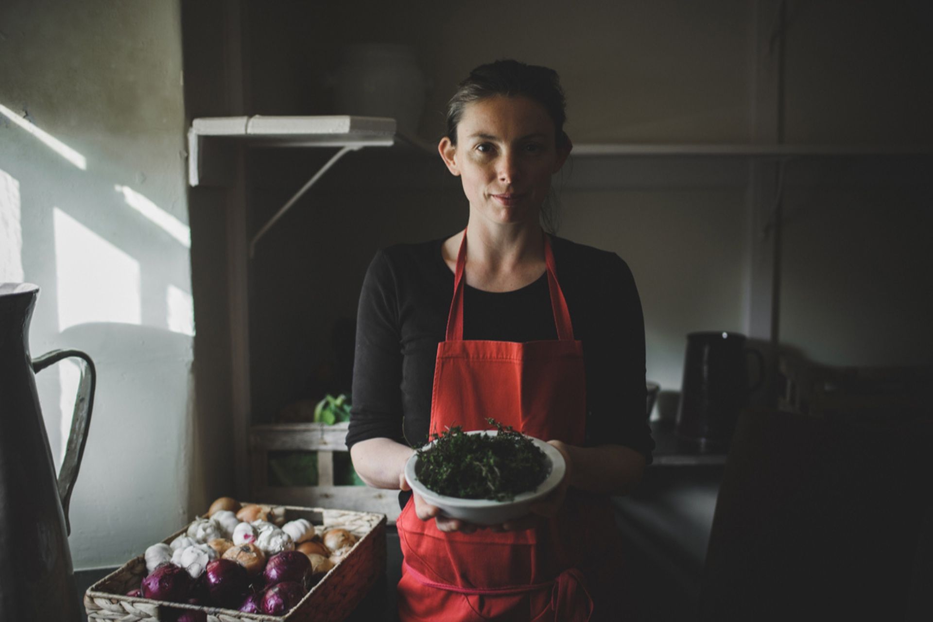 Phillipa Davis in kitchen