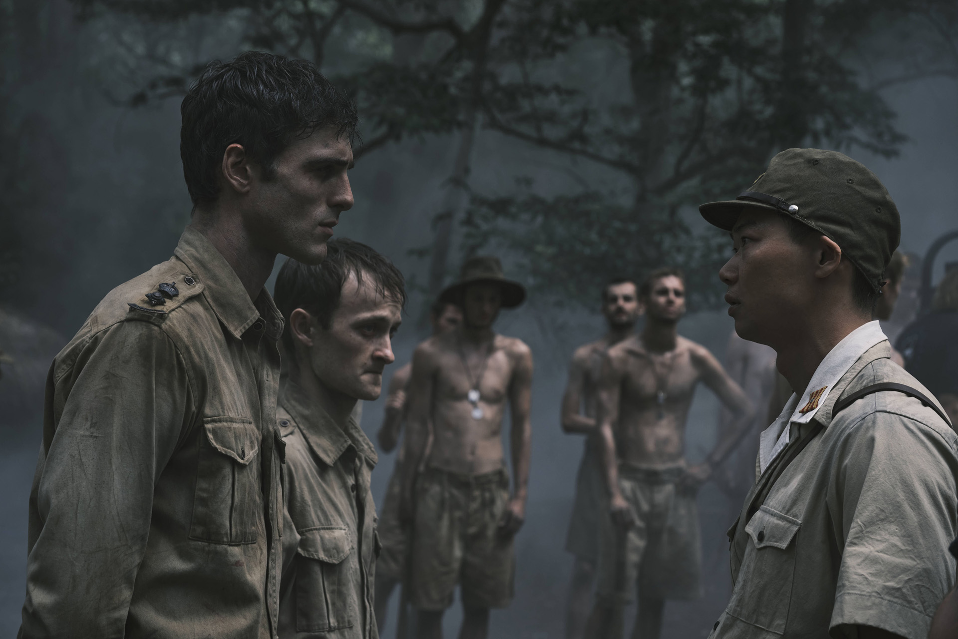 Dorrigo Evans (JACOB ELORDI), Bonox Baker (REAGAN MANNIX) & Major Nakamura (SHOW KASAMATSU) in The Narrow Road To The Deep North.