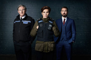 Adrian Dunbar, Vicky McClure and Martin Compston