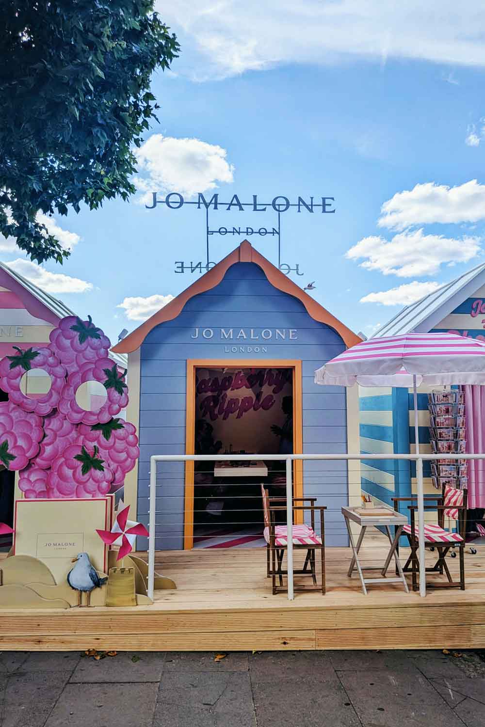 The Jo Malone Raspberry Ripple pop-up