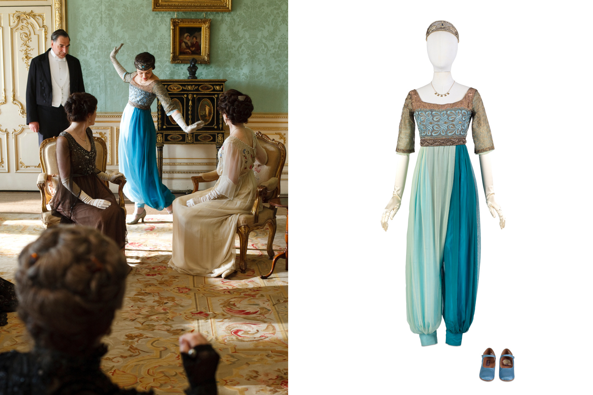 Jessica Brown Findlay (as Lady Sybil) in harem costume