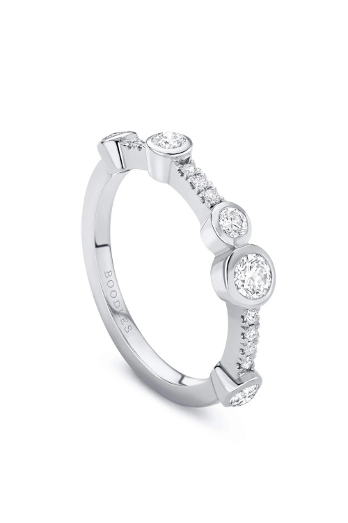 Silver waterfall ring