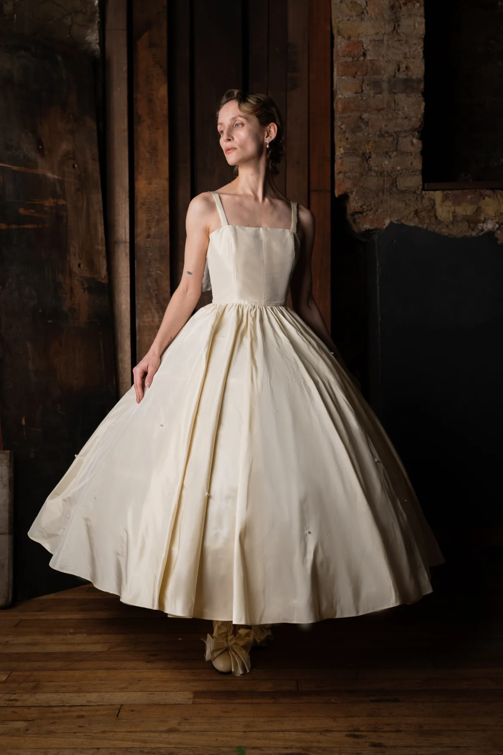 Woman in white dress