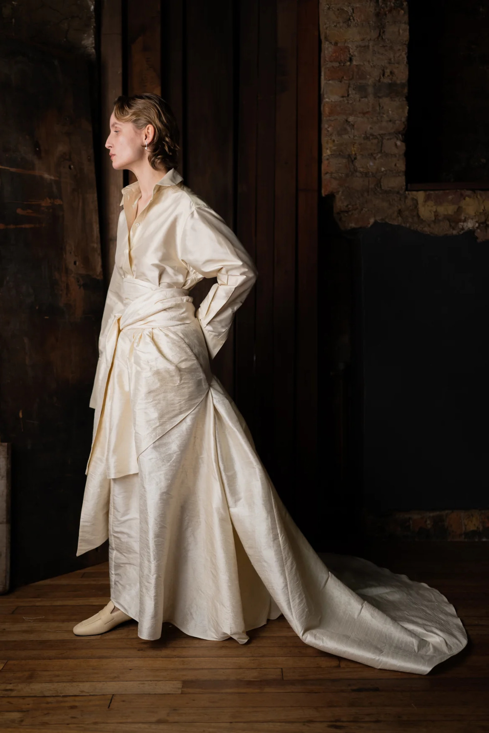 Woman in white dress