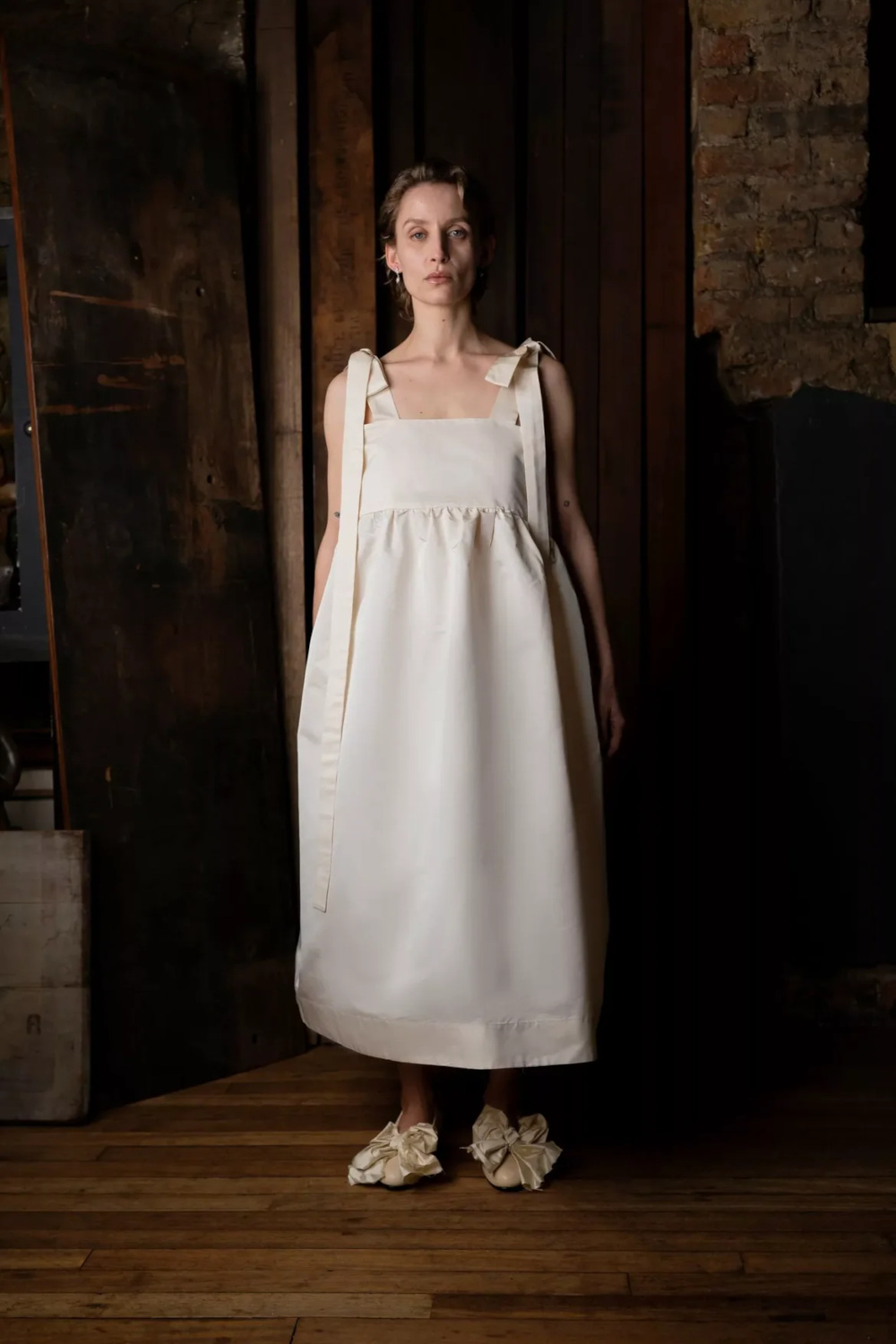 Woman in white dress