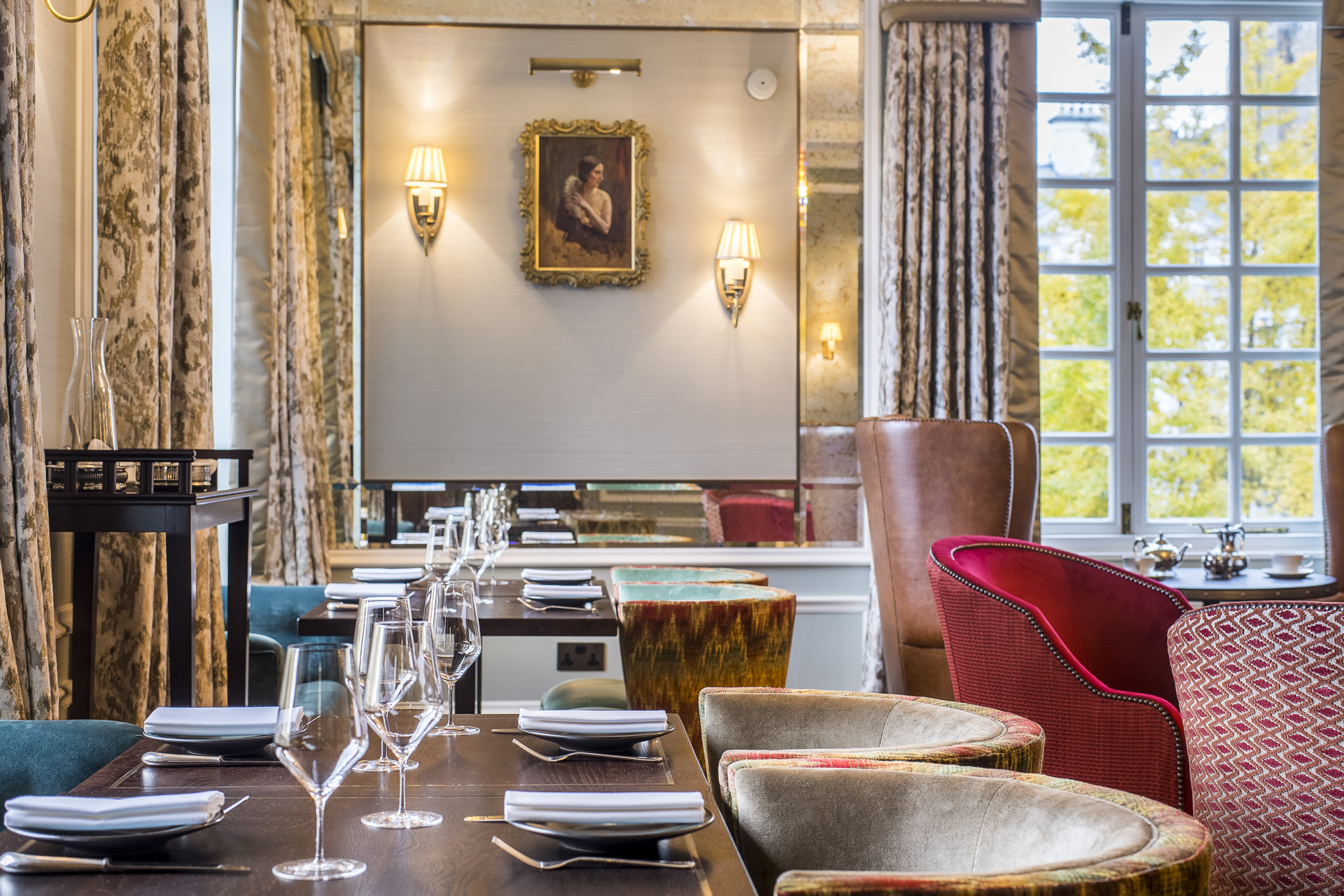 Dining room at 67 Pall Mall club