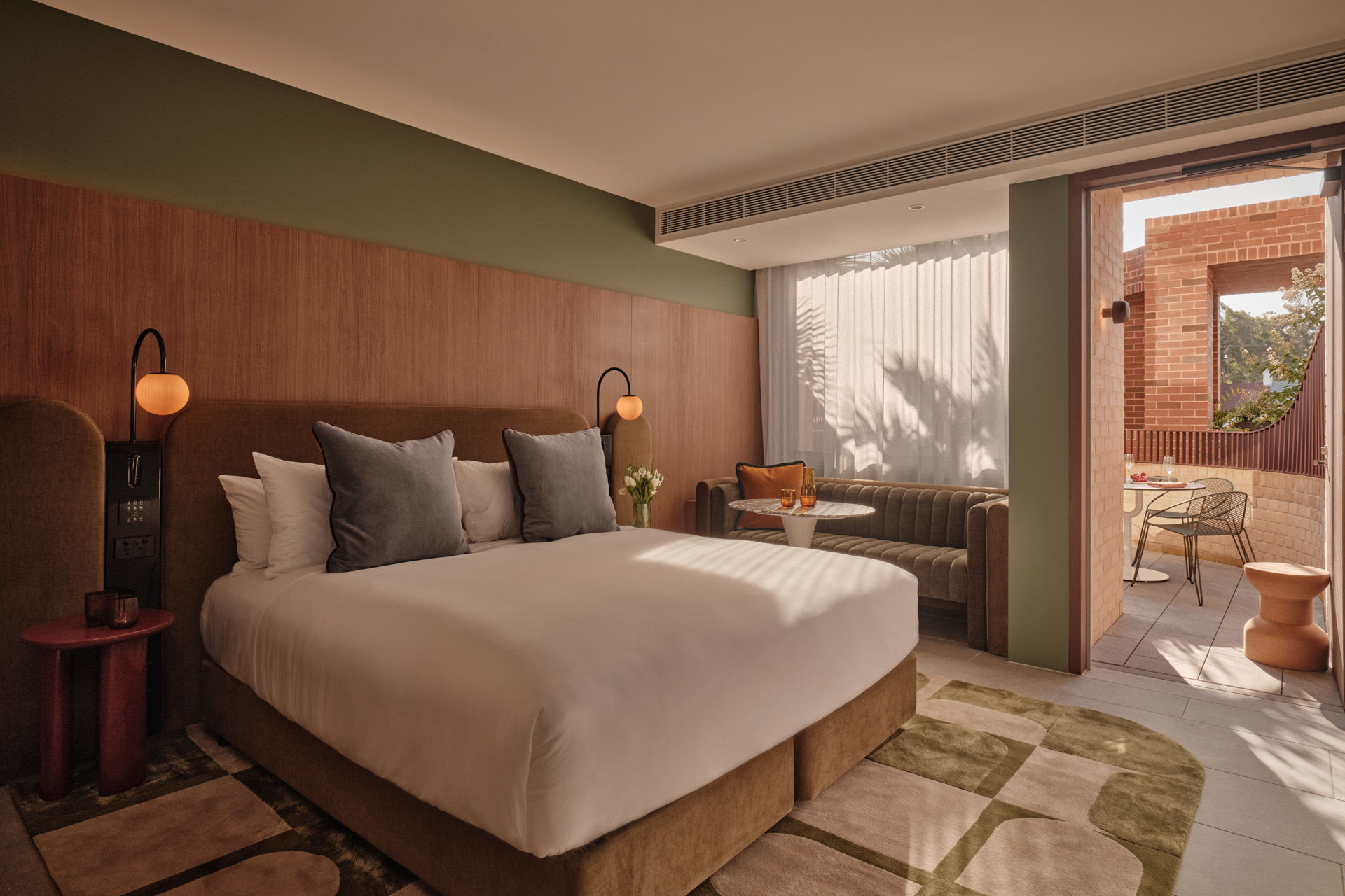 A large bedroom at The Eve
