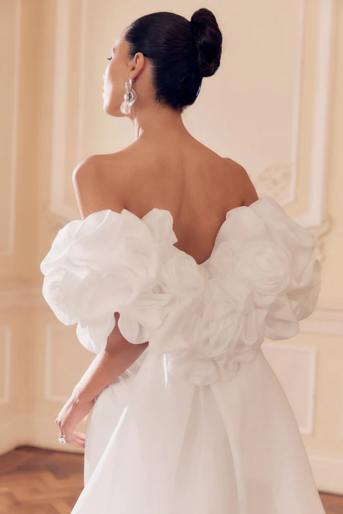 Woman in wedding dress