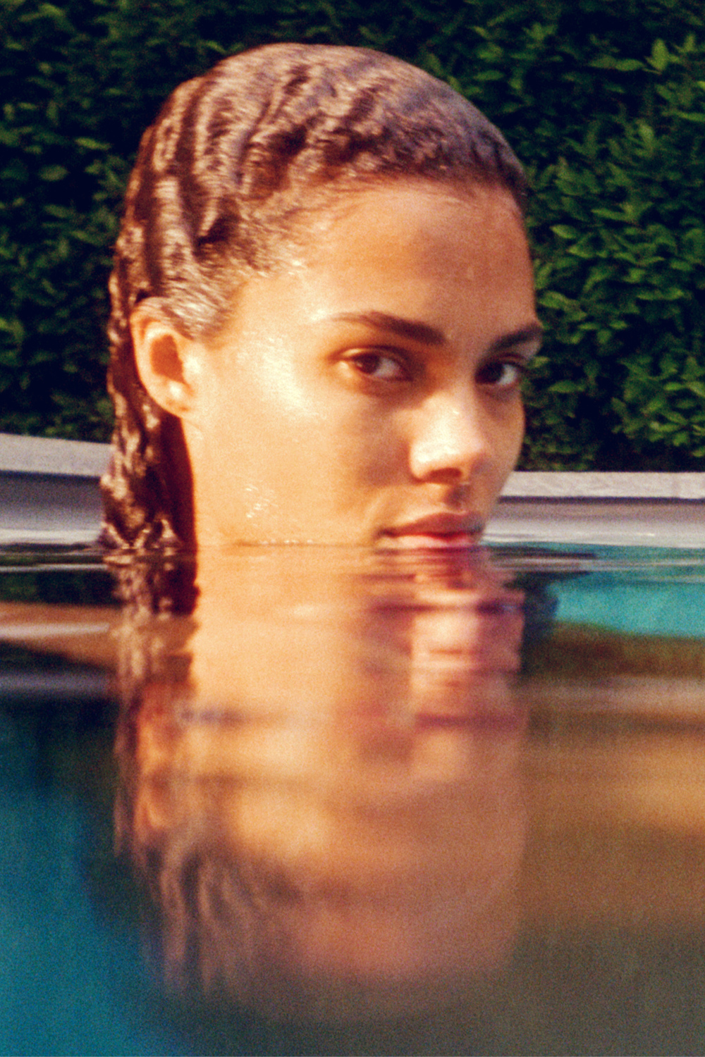 Woman in swimming pool