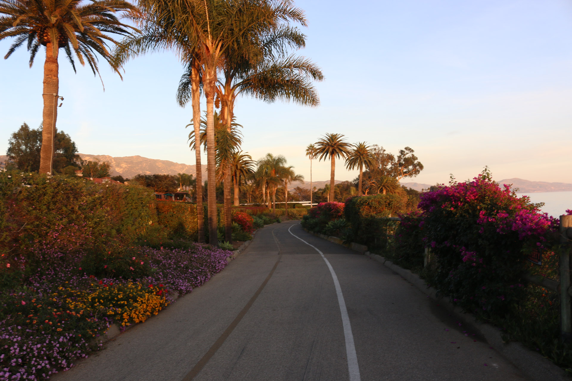 A road in Montecito, California