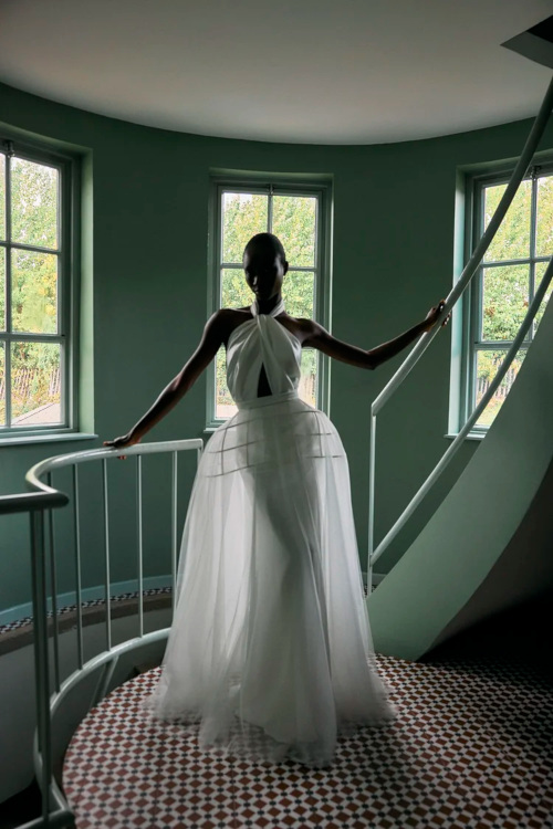 Woman in wedding dress