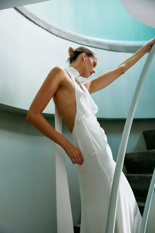 Woman in wedding dress