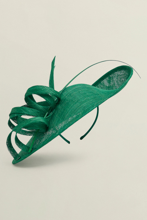 Green fascinator