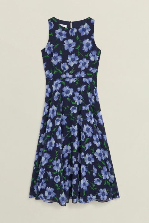 Blue floral dress