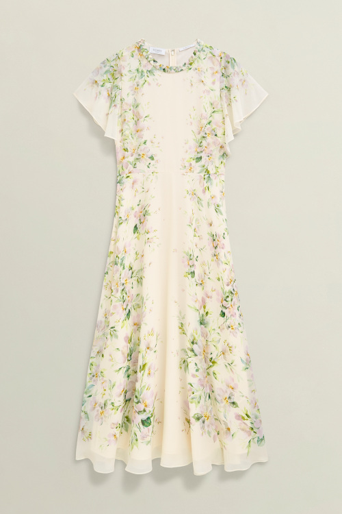 White dress with flowers | summer occasionwear