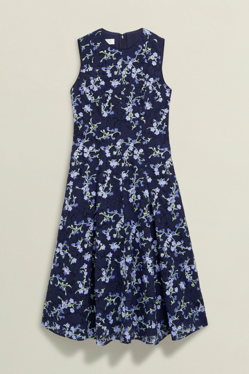Navy floral dress