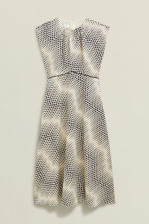 White dress with polka dots