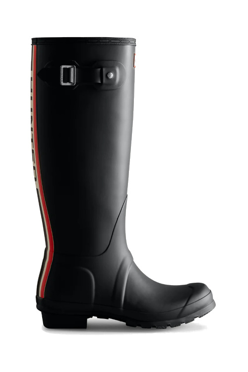 Black wellington boots