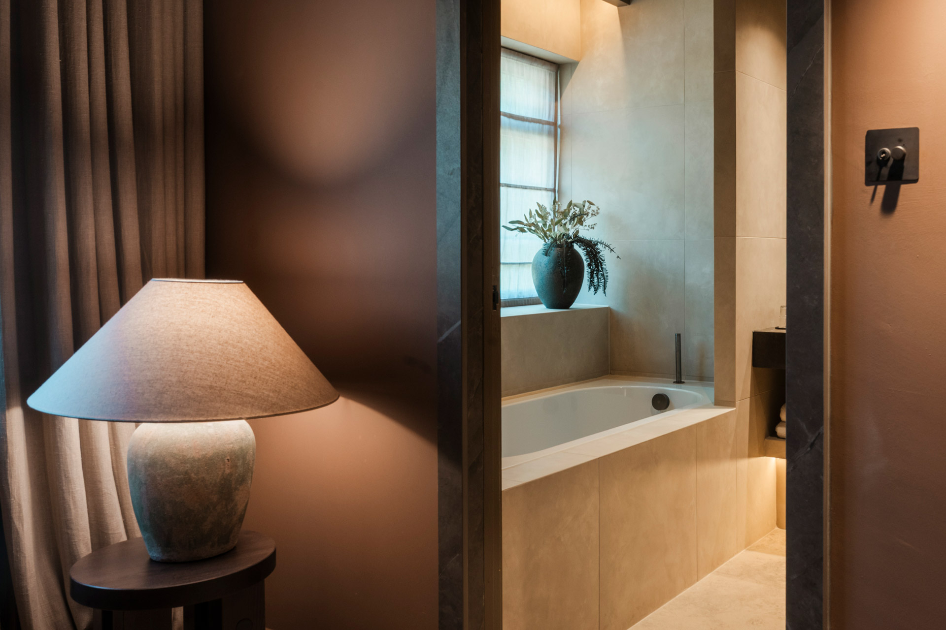 Bedroom at Hyll hotel in the Cotswolds