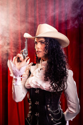 Jordan Gray dressed as a cowgirl