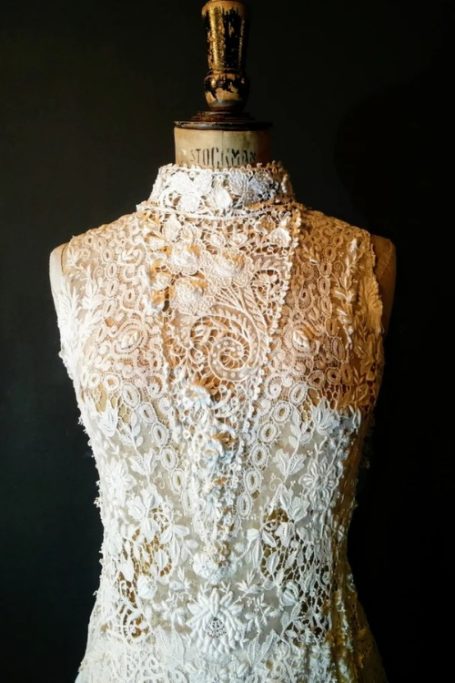 Lace wedding dress revived by Jane Bourvis