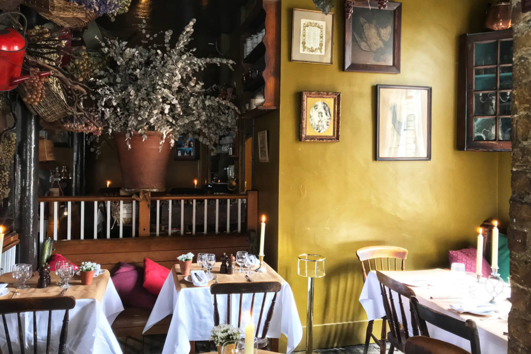 Interiors of La Poule au Pot restaurant