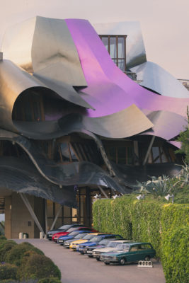 A fleet of Audi cars past and present