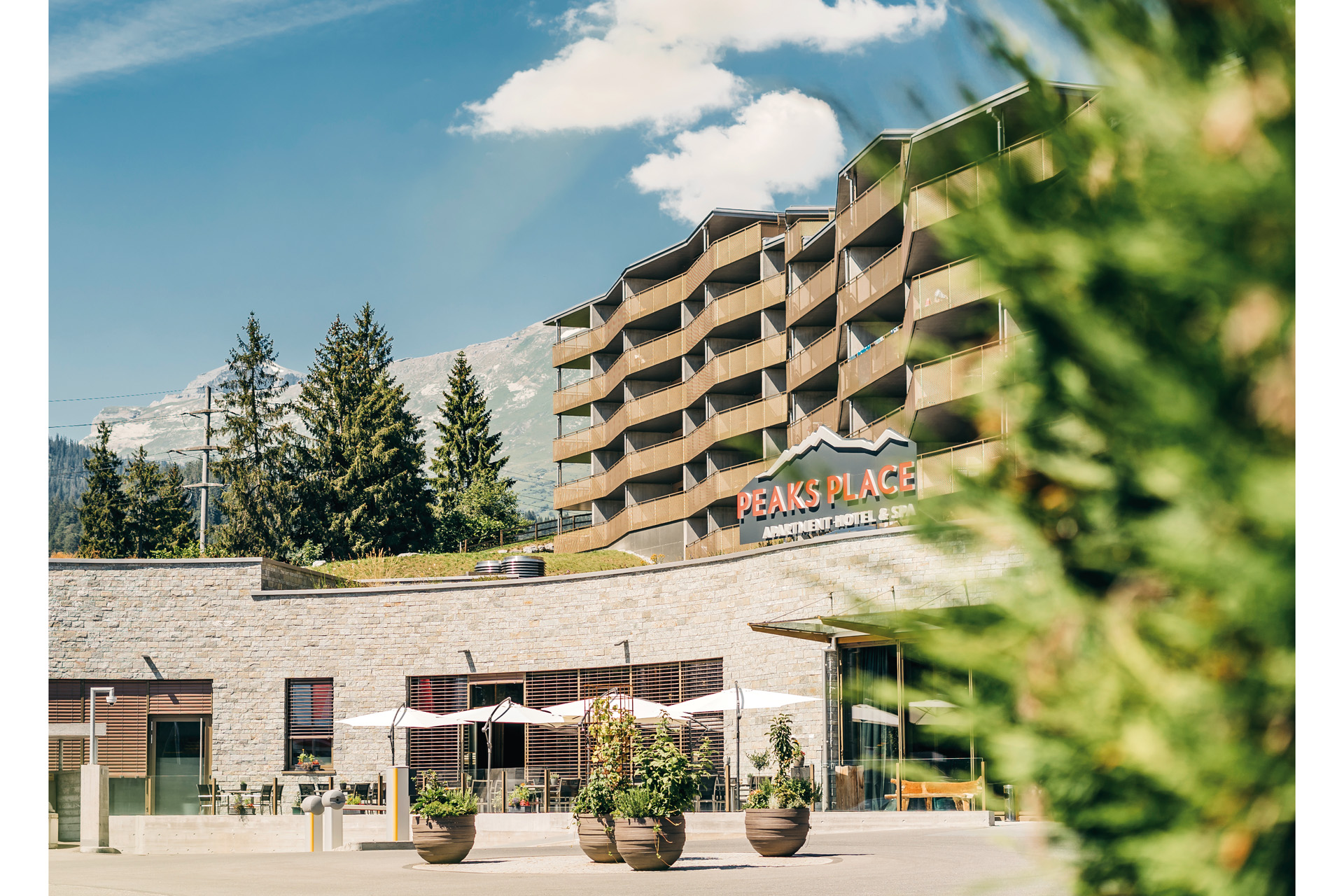 Exterior of a Swiss hotel