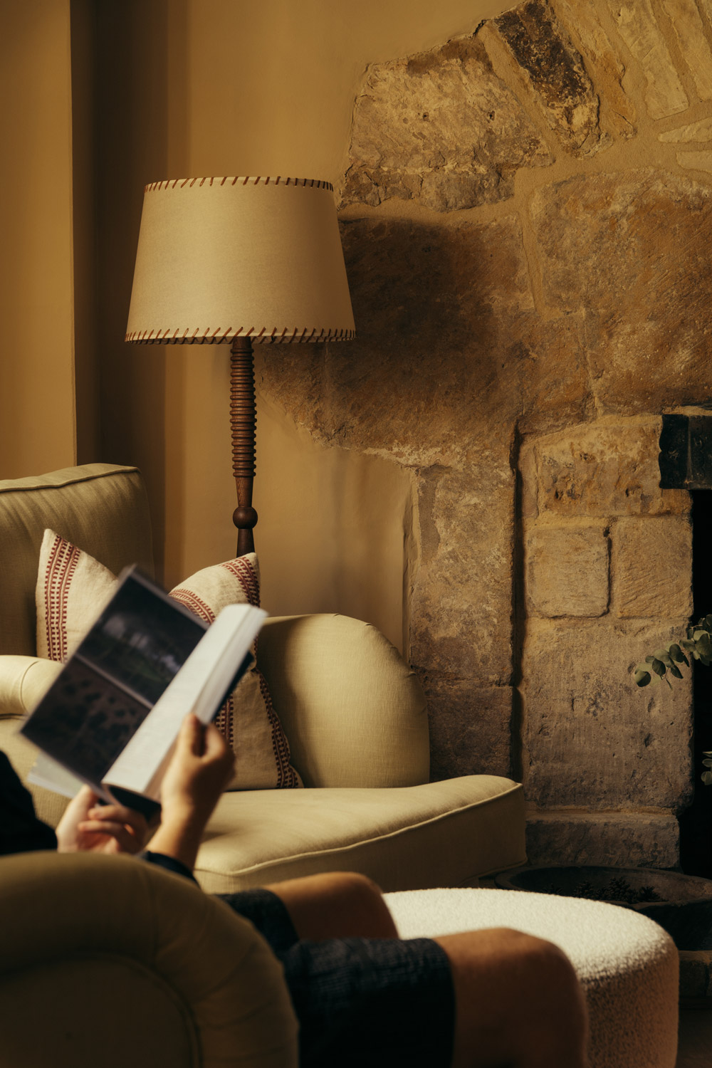 Reading room at Hyll hotel in the Cotswolds