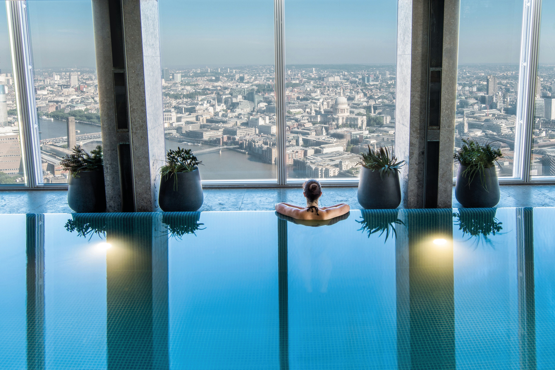 Woman in pool