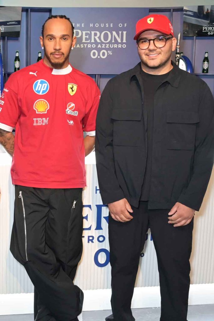 Lewis Hamilton and Michele Pascarella