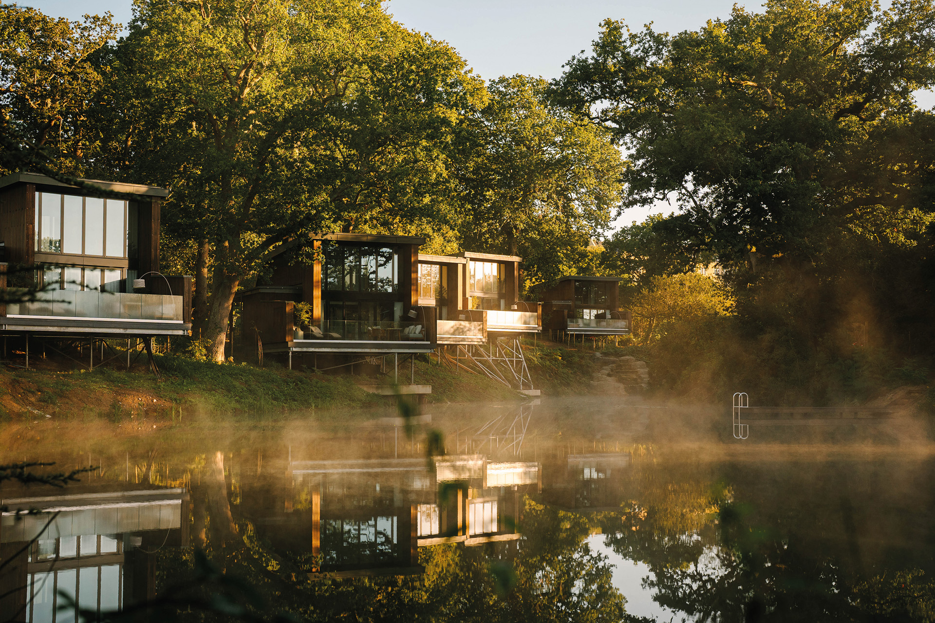 Riverside lodges