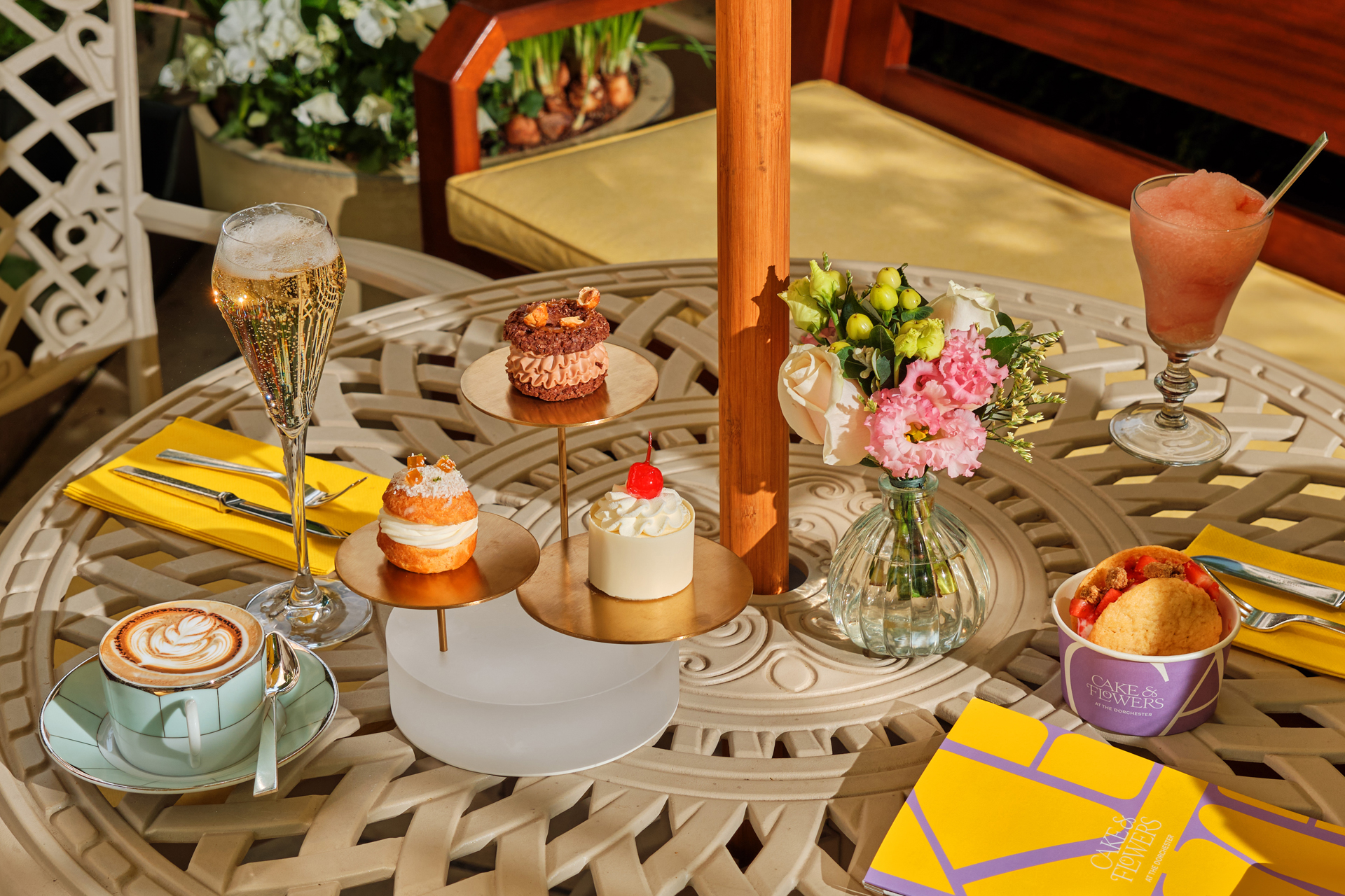 Ice cream and cakes at The Dorchester Garden