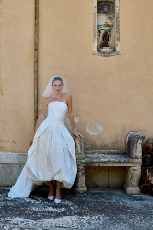 Woman in wedding dress