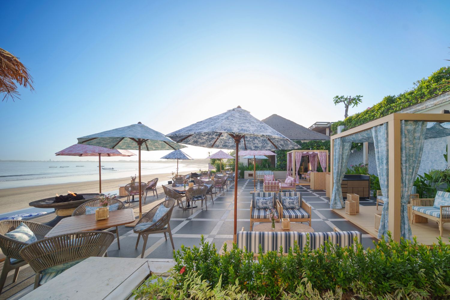 Dior beach club at the Fours Seasons in Bali