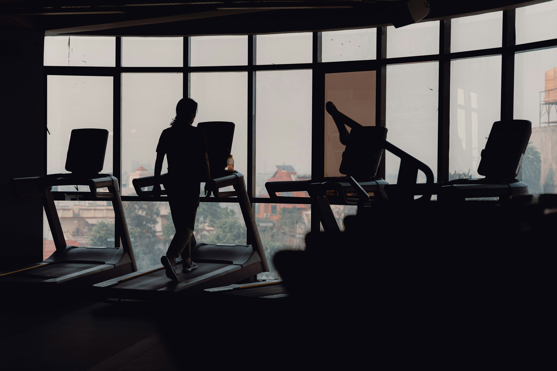 Woman on treadmill