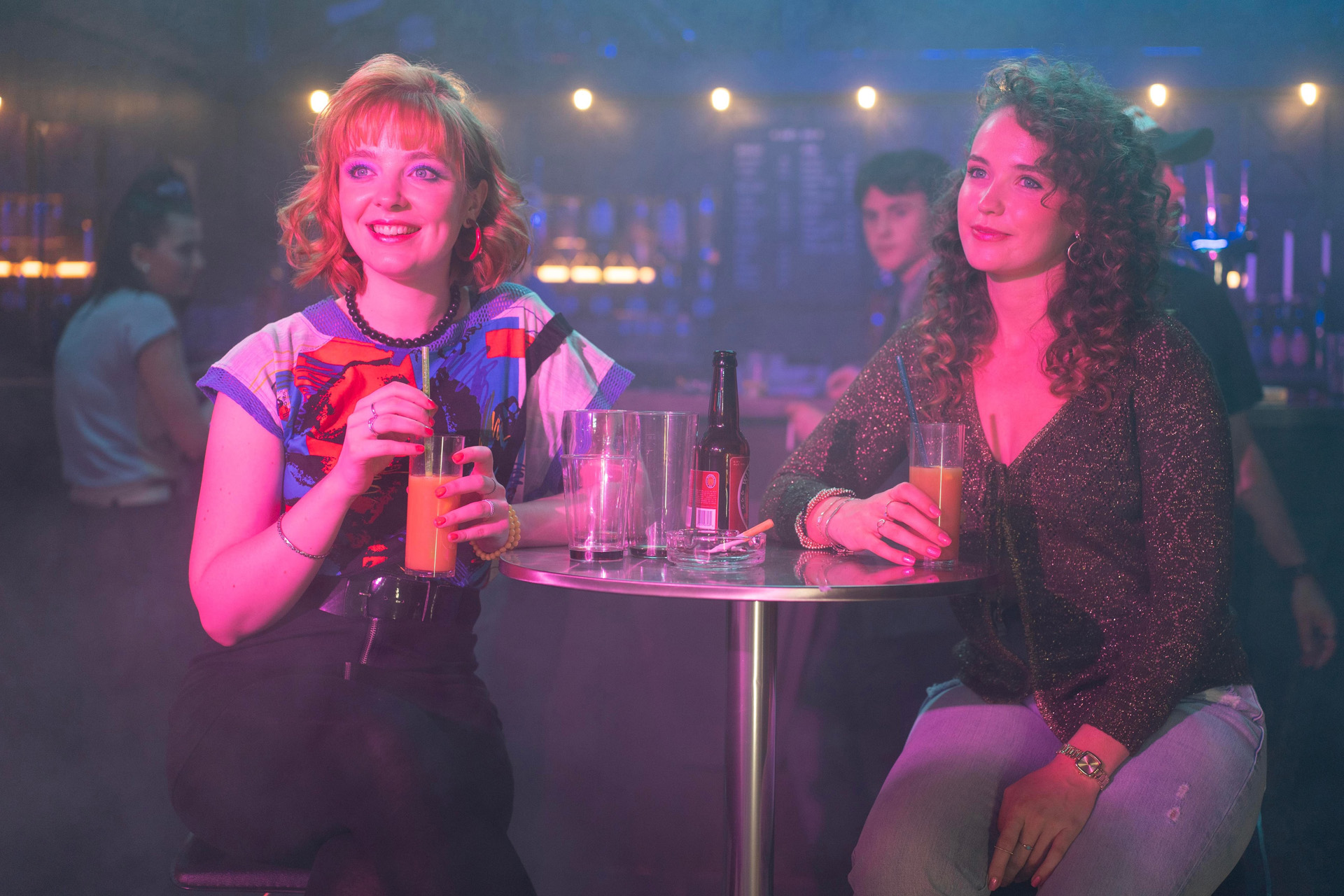 KAT RONNEY as Bonnie and JULIA BROWN as Cat Grant in Karen Pirie season 2.