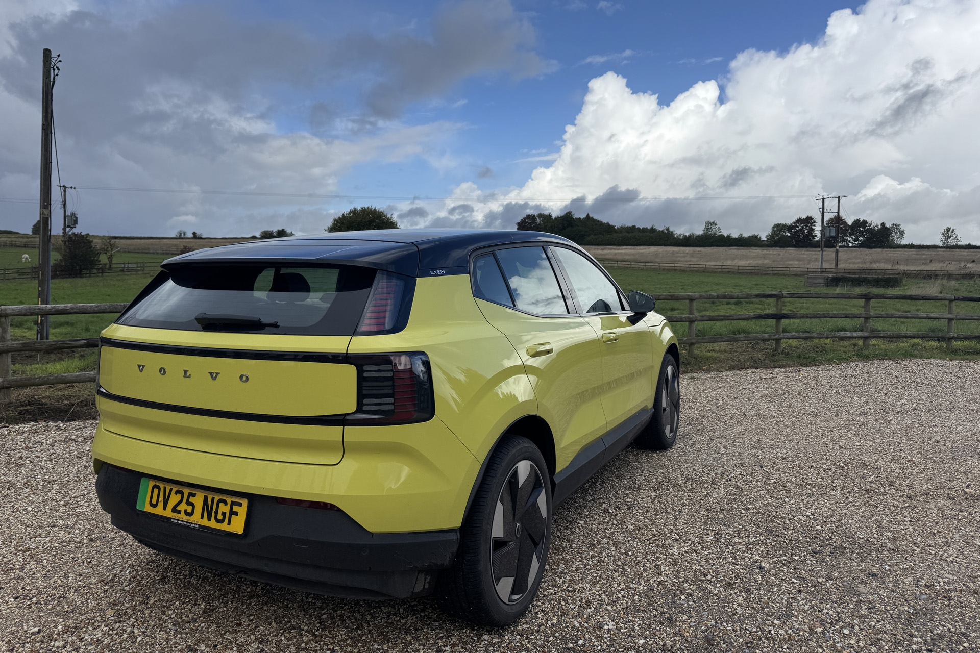 The rear of the Volvo EX30