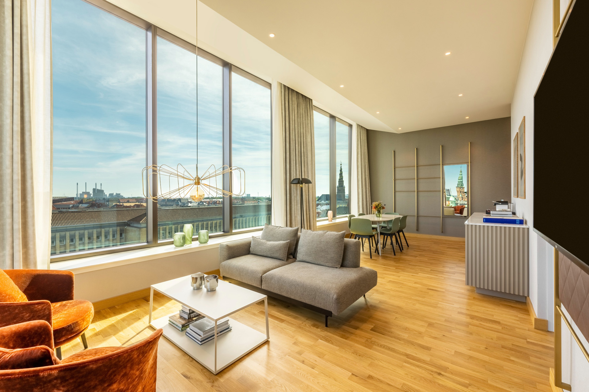 A large suite at the NH Hotel Copenhagen